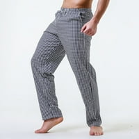 ; / Muške Casual kućne hlače pamučne pidžame na pruge široke pamučne hlače srednjeg struka