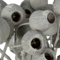 11 zvonasta grančica prekrivena glazurom od Bjelokosti, konzervirano lišće, osušena grana, stabljike u paketu