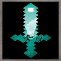 Minecraft - zidni plakat s dijamantnim mačem, 22.375 34