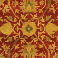 Tradicionalni cvjetni tepih od vune, hrđa, 8'3 11'