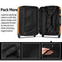HOMMOO TARGIDINE Proširivi kofer za prtljagu s kotačima za spinner, TSA Lock, 3-komad set