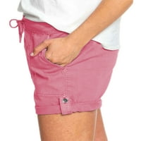 Seksi plesne Ženske kratke hlače za plažu jednobojne mini hlače s velikim džepovima kratke pripijene široke hlače Ležerne ljetne