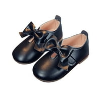 Cipele za djevojčice Modne jesenske Ležerne ravne cipele s laganim zatvaračem u petlji obične cipele s mašnom u jednostavnom stilu