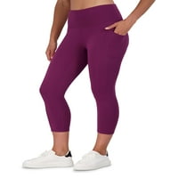 Reebok Women's Highrise svakodnevno Capri noge s 20 inseama i bočnih džepova