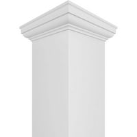 Ekena Millwork 10 W 9'H Obrtsman klasični kvadrat bez konusa, Smooth PVC Kolumnski komplet, toskanski kapital i toskanska baza