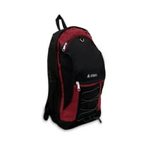 Dvobojni ruksak s mrežastim džepovima od 17, bordo za sve uzraste, nošenje i torba za knjige na ramenu za školu, posao, sport i putovanja