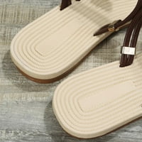 Ženske ravne sandale, Ležerne ljetne haljine na plaži u boemskom stilu, cipele s otvorenim prstima, udobne japanke