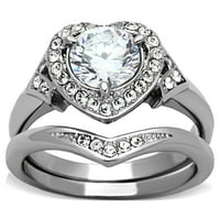 Ženski zaručnički prsten od nehrđajućeg čelika s visokim poliranjem od 5,60 uzoraka