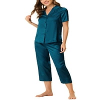 Jedinstvene ponude ženske salonske odjeće i Capri hlače satenske pidžame setovi za spavanje