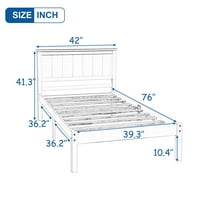 Euroco Wood Twin Size platforma s uzglavljem i pločom za djecu, espresso