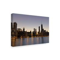 Zaštitni znak likovne umjetnosti 'Chicago Twilight' platno umjetnost NJR Photos