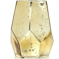 Osnove geometrijske žive staklene vaze, zlato
