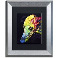 Zaštitni znak likovna umjetnost Greyhound Canvas Art Dean Russo, Black Matte, Silver Frame