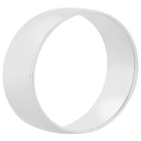 polirani prsten od bijelog zlata od 14k polu-udobnog uklapanja-zaručnički prsten