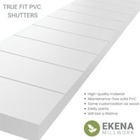 Ekena Millwork 15 W 27 H TRUE FIT PVC Horizontalni sloj Moderni stil Fiksni montirani roleri, ocean