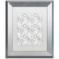 Zaštitni znak likovna umjetnost Veliki lijepi cvjetovi 12 Canvas Art by Hello Angel, White Matte, Silver Frame