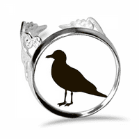 Prsten s crnim galebom i životinjom regulirano ljubavno vjenčanje zaruke