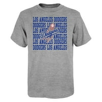 Omladinska siva majica s ponavljajućim logotipom Los Angeles Dodgers