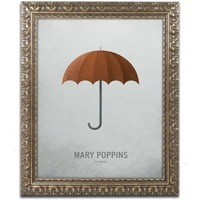 Zaštitni znak likovna umjetnost 'Mary Poppins' platno umjetnost Christian Jackson, zlatni ukrašeni okvir