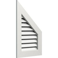 Ekena Millwork 24 W 30 H HOLL PAINES GORNE DESNI PITNJI: Funkcionalan, PVC Gable Oblud W 1 4 Flat Trim okvir