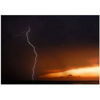 Zaštitni znak Art Lightning Sunset I Canvas Art by Kurt Shaffer