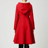 Ženska jednobojna jakna, kardigan, džemper s dugim rukavima bez leđa, vanjski kaput za penjanje, jednoredni gumb, crveni