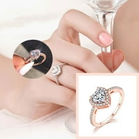 Prstenovi za ukrašavanje nakita za žene za žene izvrsni oblik srca vjenčani nakit pribor poklon