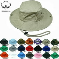 Ljetna kapa- pamuk Panama- pamuk za ribolov, kampiranje, Safari, Boonie sa sunčanim poljima