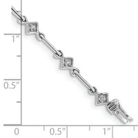 Narukvica od bijelog zlata s dijamantima od primarnog karatnog zlata