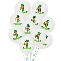 Dekoracija balonima za Dan svetog Patrika, kasni i folijski baloni, okrugli baloni + e-mail