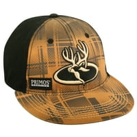 Muški uklopljeni svijetlosmeđi šešir u Crnoj kariranoj boji s logotipom stalka za jelene