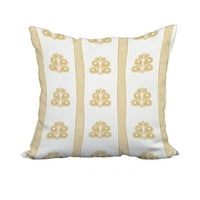 Zlatni geometrijski print ukrasni poliesterski jastuk s platnenom teksturom