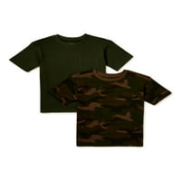 Majica s okruglim vratom i kratkim rukavima za dječake, 2 pakiranja, veličine 4-18