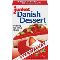 Danski desert od jagoda Junket, kutija od 4,75 unci