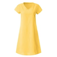 Ženska ljetna stilska haljina, Plus Size pamučna Casual Ženska haljina, Plava, size, size, size, size, size, size, size, size