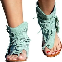 Sandale ženske elegantne ljetne Ležerne ortopedske sandale s otvorenim prstima s mekim potplatom s remenom za gležanj s ravnim potplatom