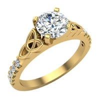 Zaručnički prsten s pasijansom u stilu Art Deco 0. 14k zlata