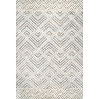 NULOOM TAYTUM ručno izrađena vuna dijamantska prostirka, 6 '9', siva