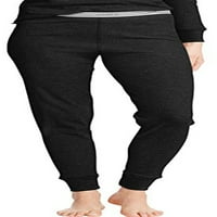 Ženske hlače za termalno donje rublje od mumbo-mumbo-a-jednobojni donji dio s printom 41051-Plus veličine