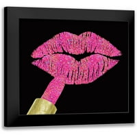 Lavoie, Tina Black uokvirena suvremena muzejska umjetnička gravura pod nazivom Dugin sjajni poljubac vruće ružičaste boje