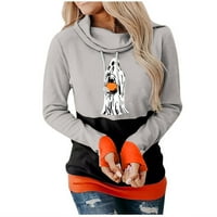 + / Ženska modna ležerna bluza s printom za Noć vještica s dugim rukavima pulover s kapuljačom majice na rasprodaji