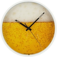 Osnove 11.5 okrugli zatvoreni fotografija Realistično pivo Alalog moderni zidni sat s pokretom kvarca