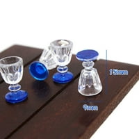 Prozirna čaša minijaturna mini šalica za vino i pivo kućica za lutke Zanatski Kućni dekor