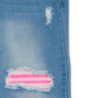 Pink Velvet Girls nevolje neonske obloge mršave traperice, veličine 7-16