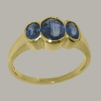 10K britansko žuto zlato pravi safir ženski prsten obećanja-opcije veličine-veličina 5,75