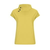 Ženske bluze gornji dio bluze ženski obični ležerni pulover kratkih rukava s otvorenim gumbima ležerna široka pamučna košulja osnovni