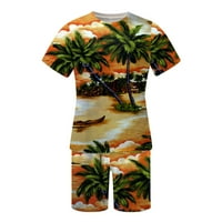 Muška odijela za smoking Muška proljetna ljetna odjeća majica za plažu kratkih rukava s printom kratko odijelo košulja hlače