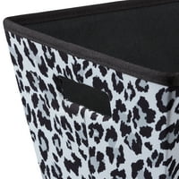 Pravokutna torba od platna s leopard printom od platna, set od 2