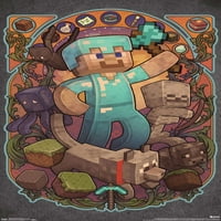 Zidni poster Minecraft - Steve Nouveau, 14.725 22.375