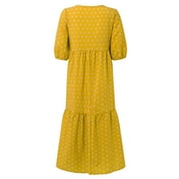 Ženske haljine Plus Size Ženska ležerna sunčana haljina s okruglim vratom kratkih rukava jednobojna široka Mini haljina srednje duljine
